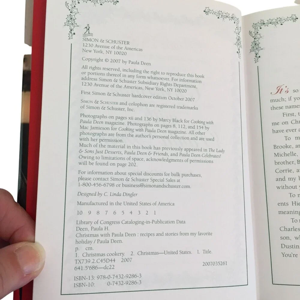 Christmas with Paula Deen:‎ Recipes & Stories 2007 *Signed* 1st Edition HC/DJ